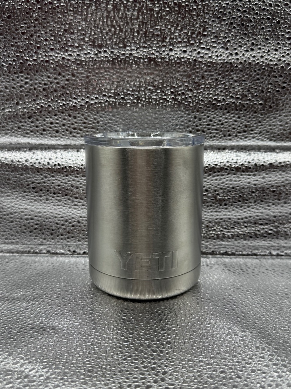 YETI Rambler 10 oz Lowball Stainless Steel Verkada Logo Clear Lid Corporate